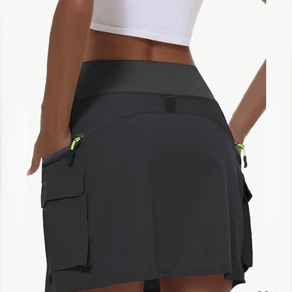 NWT Womens Athletic Cargo Skort Size S UPF 50 Sun Protection‎ Casual Golf Tennis - Picture 2 of 11